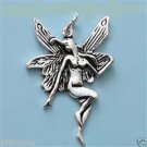 Sterling Silver 925 Fairy Pendant or Charm 3-D 1.57"