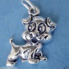 Sterling Silver 925 Puppy Dog Charm .78" x .47" Sterling Silver 925 Puppy Dog Charm .78" x .47"
