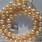 Cultured Freshwater Pink Seed Pearl & Sterling Silver 12"-14" Ankle Bracelet