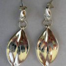 Nature Inspired Leaf Shape Sterling Silver .925 Dangle Earrings 1.75" Long