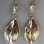 Nature Inspired Leaf Shape Sterling Silver .925 Dangle Earrings 1.75" Long