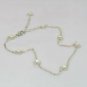 Cultured Pearl & Sterling Silver 12"-14" Tin Cup Anklet