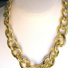 Chunky Goldtone Chain Necklace 18" plus Extender .75" Links