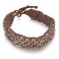 Chocolate Brown Glass Seed Bead Choker Necklace