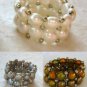 White or Gray Two-strand Freshwater Pearl Stretch Ring