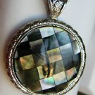 Paua Abalone Shell Pendant Necklace 18kgp