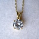 3.5Ct 18k Sterling Silver .925 Round White Cubic Zirconia Pendant w/18" chain 3.5Ct 18k Sterling Silver .925 Round White Cubic Zirconia Pendant w/18" chain