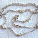 4.30 Ct White CZ Station Necklace by the Yd Sterling Silver .925 18" Cable Chain 4.30 Ct White CZ Station Necklace by the Yd Sterling Silver .925 18" Cable Chain