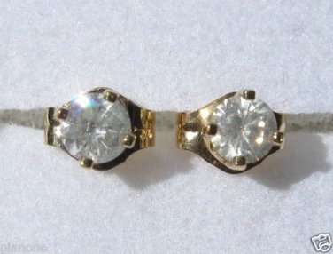 1/3 Ct Round Brilliant Cut 14K Yellow Gold Diamond Stud Earrings