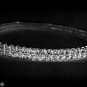 2-Row White Crystal Rhinestone Stretch Ankle Bracelet 9"-14" Sexy and Sparkly