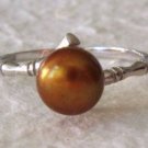 7.5-8M CULTURED CHOCOLATE PEARL RING STERLING SILVER