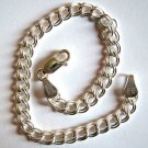 Italian Sterling Silver Charm Link Bracelet 8"