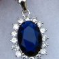 Royal Blue & White CZ Pendant