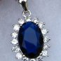 Royal Blue & White CZ Pendant