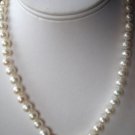 Graduated White Pearl Necklace Set with matching Earrings and Bracelet