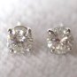 1/3 Ct Round Brilliant Cut 14K White Gold Diamond Stud Earrings