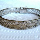 1/2 Ct Diamond Bracelet Floral Design Sterling Silver .925 1/2 Ct Diamond Bracelet Floral Design Sterling Silver .925
