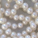 48" White Freshwater Cultured Pearl Necklace Round Pearls No Clasp Stunning