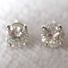 1/3 - 3/8 Ct Round Brilliant Cut 14K White Gold Diamond Stud Earrings Butterfly 1/3 - 3/8 Ct Round Brilliant Cut 14K White Gold Diamond Stud Earrings Butterfly