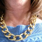 Chunky Goldplated Chain Necklace 16", 18" or 38" Large 3/4"-1" Link Punk Hip Hop