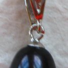 Black Pearl Sterling Silver Pendant Enhancer .925