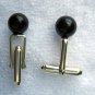 Sterling Silver Cufflinks with White or Black Round Freshwater Pearls 9-9.5mm