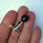 Sterling Silver Cufflinks with White or Black Round Freshwater Pearls 9-9.5mm