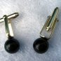 Sterling Silver Cufflinks with White or Black Round Freshwater Pearls 9-9.5mm