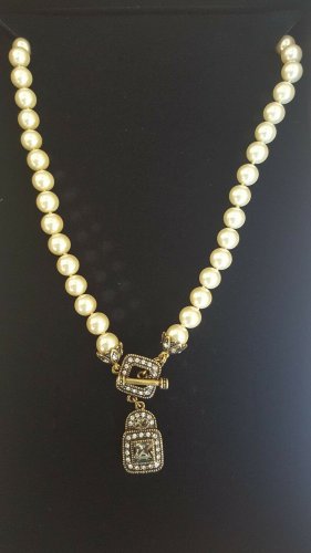 NEW Heidi Daus "Always a Pleasure" Beaded Necklace with Drop Crystal Pendant