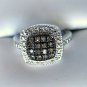 .20 CT Champagne Brown Diamond Ring Sterling Silver .925 Cocktail Fancy Color I2