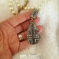 Heidi Daus Bronzetone "Everyday Chic" Beaded Pave Crystal Drop 17" Necklace NEW