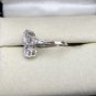 2 Carat Sterling Silver CZ Two-Stone Bypass Ring with CZ Baguettes Trending NOW