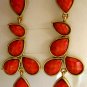 Amrita Singh 18KGP 'Sunset' Dangle Earrings Coral Haze, Turquoise, Ruby, White