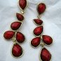 Amrita Singh 18KGP 'Sunset' Dangle Earrings Coral Haze, Turquoise, Ruby, White