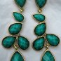 Amrita Singh 18KGP 'Sunset' Dangle Earrings Coral Haze, Turquoise, Ruby, White