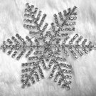 Silver tone Snowflake Rhinestone Brooch Pin