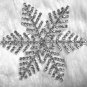 Silver tone Snowflake Rhinestone Brooch Pin