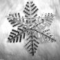 Silver tone Snowflake Rhinestone Brooch Pin