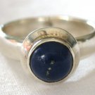 Deep Blue Lapis .925 Sterling Silver Ring Round Cabochon Solitaire 1.75 Ct Deep Blue Lapis .925 Sterling Silver Ring Round Cabochon Solitaire 1.75 Ct