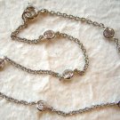 Sterling Silver and CZ Cubic Zirconia by the Yard Anklet 9" Sterling Silver and CZ Cubic Zirconia by the Yard Anklet 9"