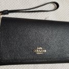 Coach Flap Phone Wallet F30205 Midnight Blue with Wrist Strap New with Tags NWT