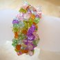 Flower Quartz Stretch Nugget Bracelet Beaded No Metal