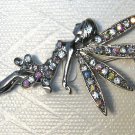 Silver Tone AB Crystal Fairy Pin Brooch Multi-Colored