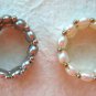 White, Brown, Black or Gray Two-strand Freshwater Pearl Stretch Ring