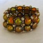White, Brown, Black or Gray Two-strand Freshwater Pearl Stretch Ring