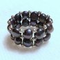 White, Brown, Black or Gray Two-strand Freshwater Pearl Stretch Ring