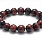 Reddish Brown Tiger Eye Stretch Bracelet Round Beads