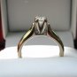 0.52 Carat Rectangular Princess Cut Diamond Ring with Appraisal 14k White Gold