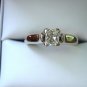 0.52 Carat Rectangular Princess Cut Diamond Ring with Appraisal 14k White Gold