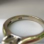 0.52 Carat Rectangular Princess Cut Diamond Ring with Appraisal 14k White Gold
